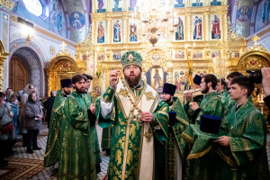 Божественная литургия в Свято-Троицком кафедральном соборе г. Саратова
