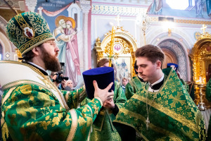 Божественная литургия в Свято-Троицком кафедральном соборе г. Саратова