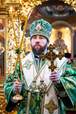 Божественная литургия в Свято-Троицком кафедральном соборе г. Саратова