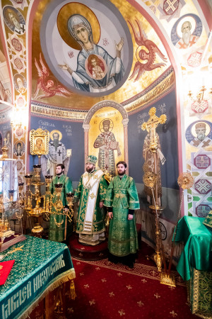 Божественная литургия в Свято-Троицком кафедральном соборе г. Саратова