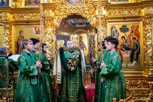Божественная литургия в Свято-Троицком кафедральном соборе г. Саратова