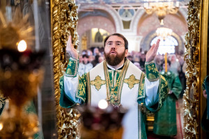 Божественная литургия в Свято-Троицком кафедральном соборе г. Саратова