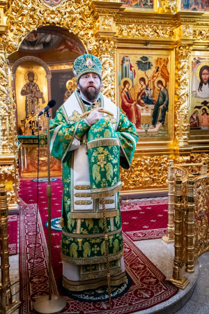 Божественная литургия в Свято-Троицком кафедральном соборе г. Саратова