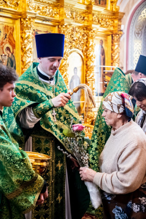 Божественная литургия в Свято-Троицком кафедральном соборе г. Саратова