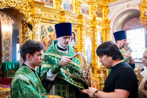 Божественная литургия в Свято-Троицком кафедральном соборе г. Саратова