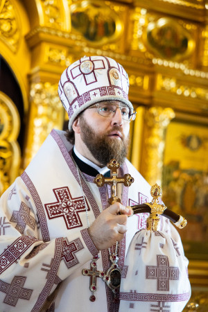 Митрополит Игнатий совершил вечерню в соединении с Крещальной литургией в Свято-Троицком кафедральном соборе г. Саратова