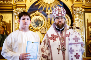 Вечерня в соединении с Крещальной литургией в Свято-Троицком кафедральном соборе г. Саратова