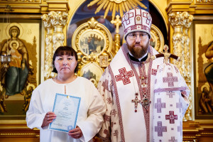 Вечерня в соединении с Крещальной литургией в Свято-Троицком кафедральном соборе г. Саратова