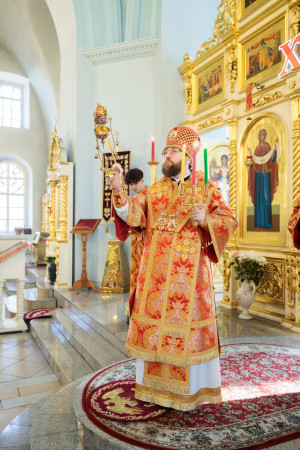 Митрополит Игнатий совершил Божественную литургию в Покровском храме г. Петровска