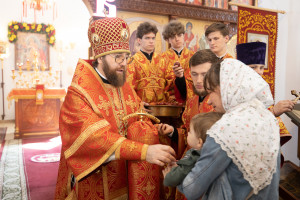 Митрополит Игнатий совершил Божественную литургию в храме Нерукотворного Образа Спасителя г. Саратова