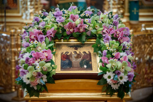 Божественная литургия и великая вечерня в Свято-Троицком кафедральном соборе г. Саратова