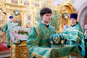 Божественная литургия и великая вечерня в Свято-Троицком кафедральном соборе г. Саратова