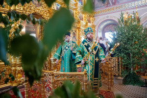 Божественная литургия и великая вечерня в Свято-Троицком кафедральном соборе г. Саратова