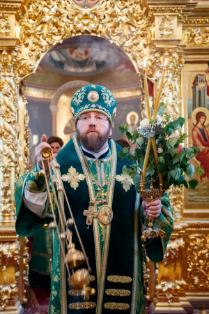 Божественная литургия и великая вечерня в Свято-Троицком кафедральном соборе г. Саратова