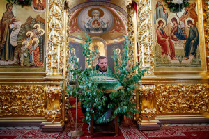 Божественная литургия и великая вечерня в Свято-Троицком кафедральном соборе г. Саратова