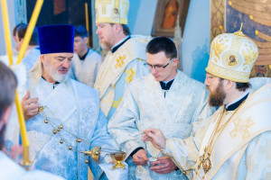Митрополит Игнатий и митрополит Владимир совершили Божественную литургию в Свято-Духовском соборе г. Саратова