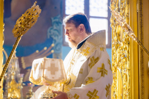 Митрополит Игнатий и митрополит Владимир совершили Божественную литургию в Свято-Духовском соборе г. Саратова