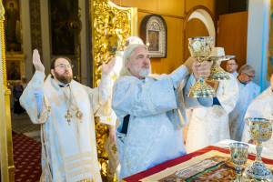 Митрополит Игнатий и митрополит Владимир совершили Божественную литургию в Свято-Духовском соборе г. Саратова