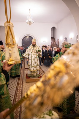 Митрополит Игнатий совершил всенощное бдение в храме преподобного Сергия Радонежского г. Саратова