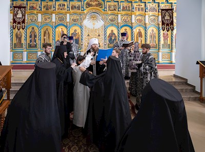 Митрополит Игнатий посетил с архипастырским визитом Свято-Сергиевский женский монастырь с. Алексеевка Базарно-Карабулакского района
