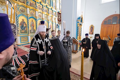 Митрополит Игнатий посетил с архипастырским визитом Свято-Сергиевский женский монастырь с. Алексеевка Базарно-Карабулакского района