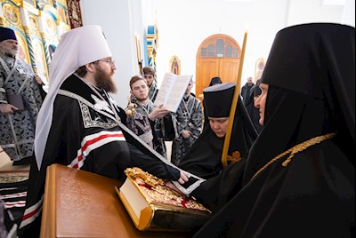 Митрополит Игнатий посетил с архипастырским визитом Свято-Сергиевский женский монастырь с. Алексеевка Базарно-Карабулакского района