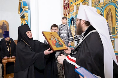 Митрополит Игнатий посетил с архипастырским визитом Свято-Сергиевский женский монастырь с. Алексеевка Базарно-Карабулакского района