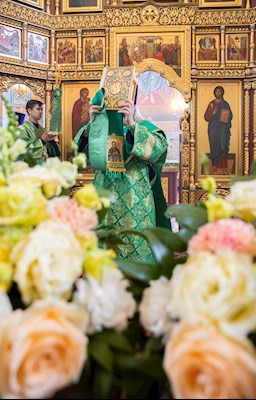 Митрополит Игнатий совершил Божественную литургию в Свято-Иоанновском женском монастыре с. Алексеевка Хвалынского района