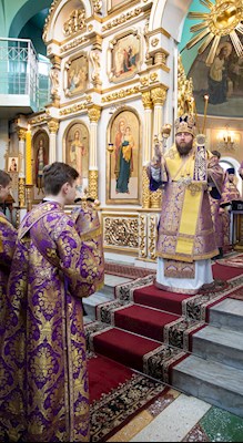 Митрополит Игнатий совершил Божественную литургию в храме Всех святых, в земле Русской просиявших, г. Саратова