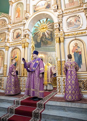 Митрополит Игнатий совершил Божественную литургию в храме Всех святых, в земле Русской просиявших, г. Саратова