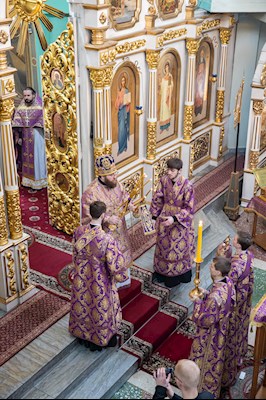 Митрополит Игнатий совершил Божественную литургию в храме Всех святых, в земле Русской просиявших, г. Саратова