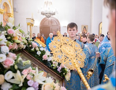 Митрополит Игнатий совершил молебен перед иконой Божией Матери «Победительная»