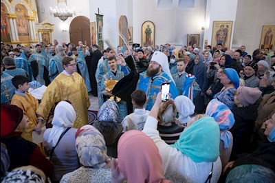 Митрополит Игнатий совершил молебен перед иконой Божией Матери «Победительная»
