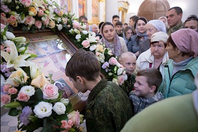 Митрополит Игнатий совершил молебен перед иконой Божией Матери «Победительная»
