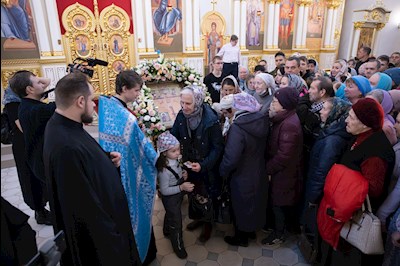 Митрополит Игнатий совершил молебен перед иконой Божией Матери «Победительная»