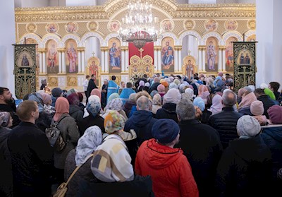 Митрополит Игнатий совершил молебен перед иконой Божией Матери «Победительная»