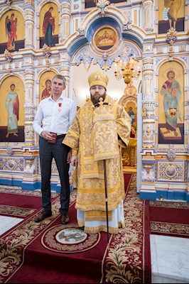 Митрополит Игнатий совершил Великое освящение храма святых первоверховных апостолов Петра и Павла г. Аткарска и Божественную литургию в новоосвященном храме