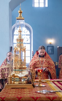 Митрополит Игнатий совершил Божественную литургию в храме в честь Покрова Пресвятой Богородицы г. Петровска