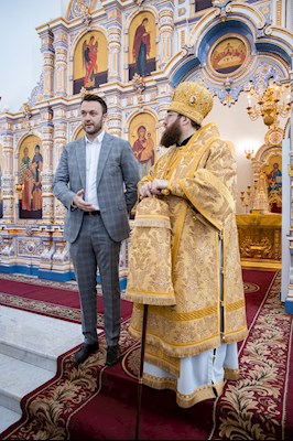 Митрополит Игнатий совершил Великое освящение храма святых первоверховных апостолов Петра и Павла г. Аткарска и Божественную литургию в новоосвященном храме