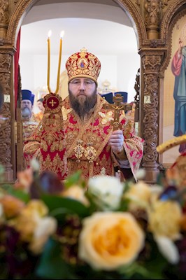Митрополит Игнатий совершил Божественную литургию в храме святых бессребреников и чудотворцев Космы и Дамиана г. Саратова