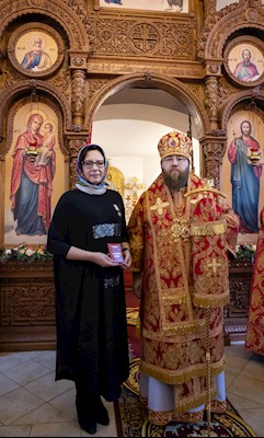 Митрополит Игнатий совершил Божественную литургию в храме святых бессребреников и чудотворцев Космы и Дамиана г. Саратова