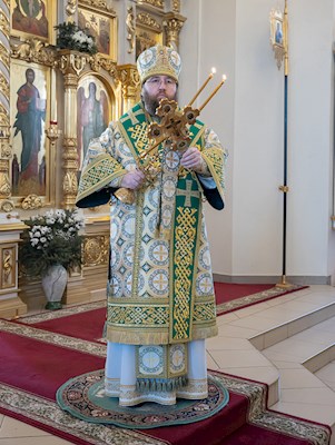 Митрополит Игнатий совершил Божественную литургию в кафедральном соборе Живоначальной Троицы г. Вольска