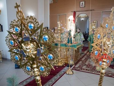 Митрополит Игнатий совершил Божественную литургию в кафедральном соборе Живоначальной Троицы г. Вольска