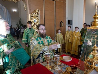 Митрополит Игнатий совершил Божественную литургию в кафедральном соборе Живоначальной Троицы г. Вольска