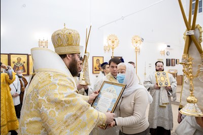Митрополит Игнатий совершил Божественную литургию в домовом храме в честь Владимирской иконы Божией Матери г. Саратова