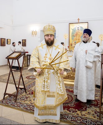 Митрополит Игнатий совершил Божественную литургию в домовом храме в честь Владимирской иконы Божией Матери г. Саратова