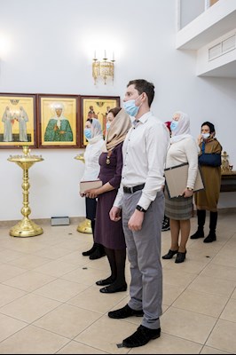 Митрополит Игнатий совершил Божественную литургию в домовом храме в честь Владимирской иконы Божией Матери г. Саратова