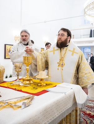 Митрополит Игнатий совершил Божественную литургию в домовом храме в честь Владимирской иконы Божией Матери г. Саратова