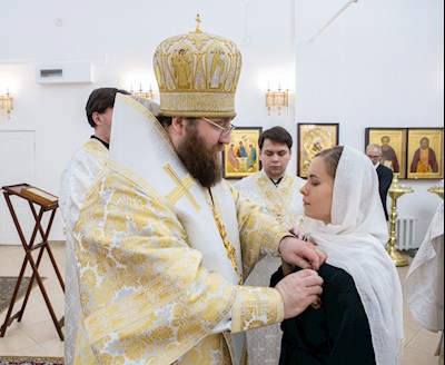 Митрополит Игнатий совершил Божественную литургию в домовом храме в честь Владимирской иконы Божией Матери г. Саратова
