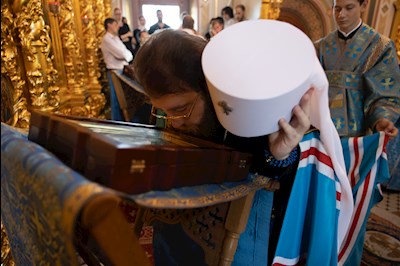 Божественная литургия в Свято-Троицком кафедральном соборе г. Саратова